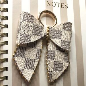 Large studded keychain bow